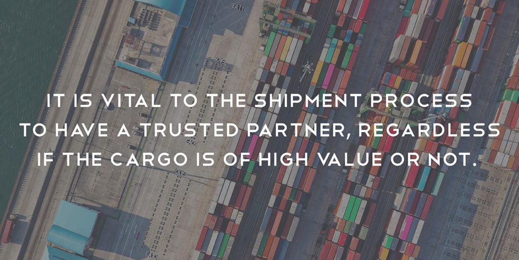 Graphic explaining the importance of having a trusted partner during the shipping process.
