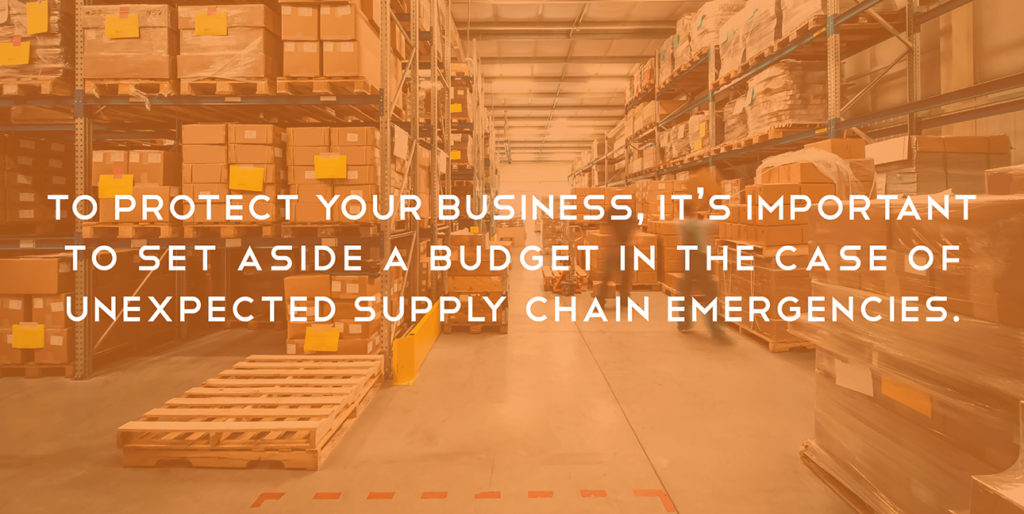 A picture of a warehouse with an orange overlay and text quoting the blog.